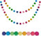 2 Stück Filzkugel Girlande Mehrere Farben 5.56ft 60pcs Filzbälle Handgefertigt Hängende Dekoration für Christbaumschmuck Dekoration Party Deko