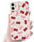 NITITOP Compatible with iPhone 11 Case Cute Cherry Bowknot Ribbon for Women Girls Bow Design Cutely Shockproof Soft Girly Slim Soft TPU Fashion Protective Phone Cover - White
