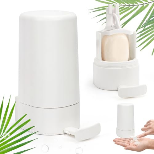 Seifenmühle Feste Seife Seifenspender Feste Handseife Ohne Bohren Soap Grinder Seifenraspel für Feste Seife Wandmontage Wasserdicht Seifenhobel für Küche und Badezimmer