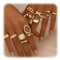 FloralGrace 12 Stück Dicke Gold Stapelringe Set für Frauen, Vintage Knöchelringe Feine Hohle Gravur Gelenk Finger Midi Ring, Schicke Goldringe Für Damen Elegant