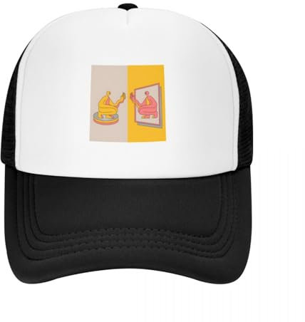 ZTQTQZZ Trucker Cap MeshCap DJ Seinfeld Mirrors Klassische Baseballmütze Vintage lustige Mütze Junge Kind Frauen