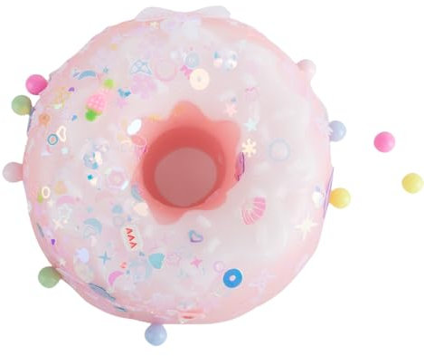SSKHE Pink Donut Squeeze Toy, niedliches Donut-Plüschtier, Dekomprimierung, lustig, handgeknüpft, Taba, Jungen, Mädchen, Spielzeug, Geburtstagsfeier-Artikel, sensorische und entspannende Spiele