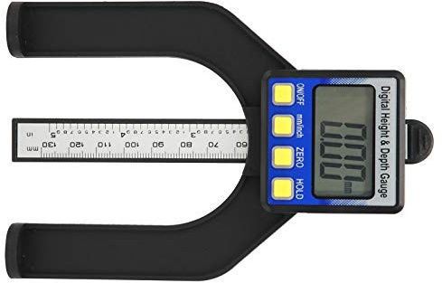 BRRNOO Misuratori di profondità Digitali, Misuratori di Altezza Digitali di profondità Calibro a Corsoio 0‑80 Mm Misuratore di Altezza Digitale per la Lavorazione del Legno e dei Metalli