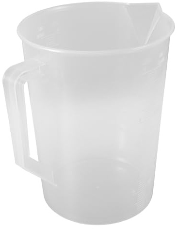 GALPADA Plastic Graduated Measuring Beaker 3000ml with Graduations and Wide Mouth for Easy Liquid Transfer Sturdy Design Suitable for Science Experiments and Kitchen Use
