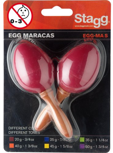 Stagg EGG-MA S/RD Plastic Egg Maracas - Red
