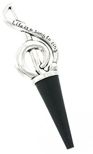 Zinn handgefertigt Violinschlüssel Wein Flasche Stopper by Basic Spirit