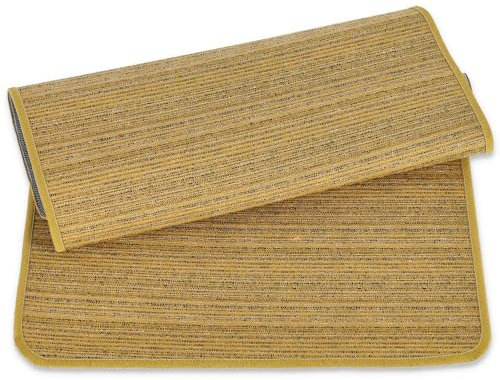 Casatessile Tappeto Cucina Melange Largo 53 cm. Passatoia Cucina Made in Italy, Antiscivolo, Lavabile - Giallo, 250 cm.