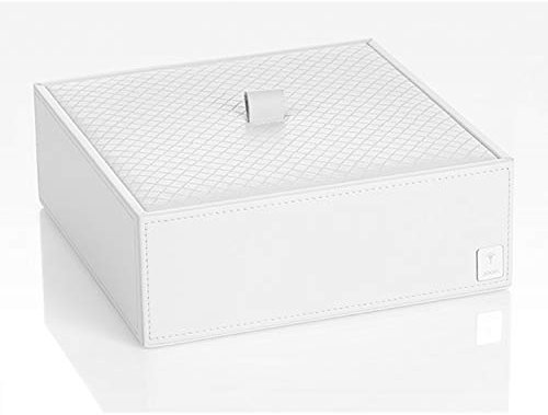JOOP! Universal Box Homeline weiß in Leder Optik mit elegantem Flechtwerk Deckel