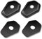 Germany Motorsports Motorrad Adapterplatten Blinker Platten für LED Miniblinker schwarz (Suzuki)