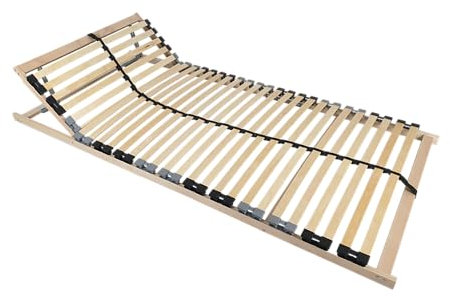 Lattenrahmen 90 * 200 cm 5 Zonen 28 Federholzleisten inkl Härtegradverstellung TÜV GS für Kinderbetten Jugendbetten Lattenrost