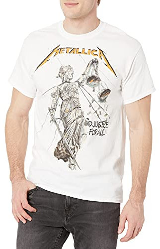 Metallica Justice for All T-Shirt, Blanc, 3XL Homme