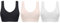UtopyaUK 3 Pack Comfort Bra Padded Women Girls Crop Top Seamless Sleep in Yoga Bralette Leisure Stretch Sports Vest Wide Straps Value Pack Wire Free (XX-Large, White/Black/Nude)