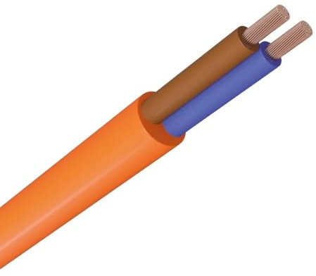 WITTKOWARE H07BQ-F PUR Geräteanschlussleitung (Netzkabel), 2x1,5mm², Mantelfarbe orange, Kabellänge 50m