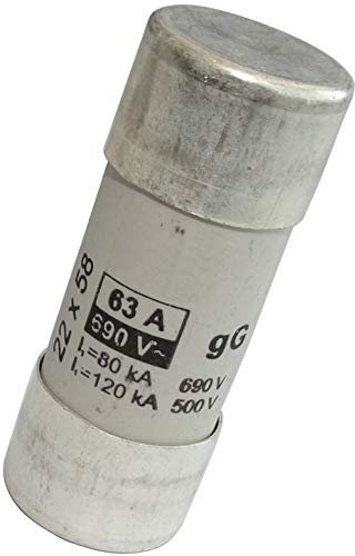 AERZETIX: Fusible cerámico gG 5.8cm 63A 690VAC 22x58mm C42406