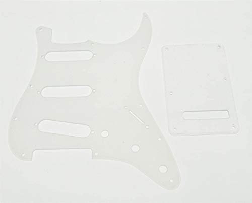 Dopro 11 Hole Strat SSS Pickguard ST Back Plate Trem Cover für USA/Mexican FD Strat Clear Transparent
