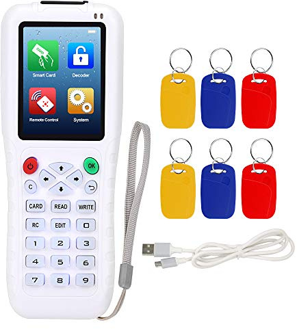 FTSTech Handheld-RFID-Kartenleser-Kopierer mit Volldecodierungsfunktion IC/ID-Writer Unterstützt Fast alle Leeren Kopierkarten mit 6-Teiligen Zweifrequenzschlüsseln