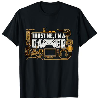 Trust Me I'm A Gamer, I Love Gaming, Games Joystick Gaming Maglietta