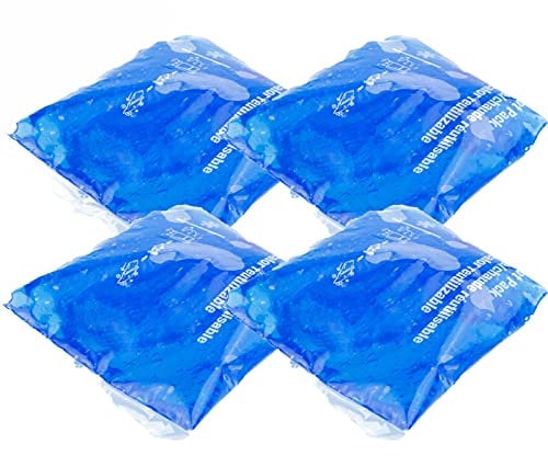 all-around24 4 x Kalt-Warm-kompresse Mehrfach Kompresse Wiederverwendbar Coolpack Mikrowellen geeignet (4 Stück 13x13cm)