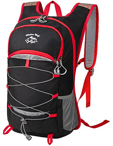 Wuzfully Fahrradrucksack herren Damen Wasserdicht Leicht Atmungsaktiv Outdoor MTB Rucksäcke für Radfahren Wandern,Fahrradrucksack 25 liter,Schwarz