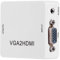Convertisseur VGA vers HDMI, Boîtier Adaptateur Convertisseur Vidéo Mini VGA 1080P 60Hz/audio 3,5 Mm vers HDMI, Prise en Charge de la TVHD, pour PC, Ordinateur Portable, Ordinateur, DVD, Projecteur, E