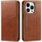 SHIELDON Hülle für iPhone 14 Pro Handyhülle TPU [Echtleder] [Kartenfach] [Magnet] [Standfunktion] [RFID-Sperre] Schutzhülle Lederhülle Cover Kompatibel mit iPhone 14 Pro 6,1 - Braun