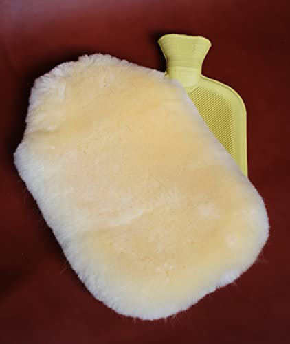 Schönes Lammfell Kuschelset ! Qualitäts Wärmflasche + Wärmflaschenhülle, Wärmflaschenbezug