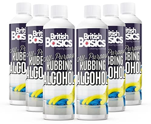 BritishBasics Purpose Rubbing Alcohol, Isopropyl, 6 Pack (500ml)