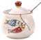 Ceramic Sugar Bowl with Lid and Spoon, Japanese Sugar Bowl with Spoon and Lid (Style 3)