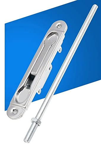 ZTHOME Edelstahlriegel feuerfester verdeckter Federriegel Diebstahltür oberer und unterer Riegel Türriegel 1St