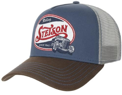 Stetson Riding Hot Rod Trucker Cap Snapback Baumwolle One Size Sommer Herren braun-blau One Size Small