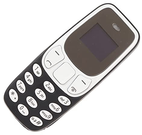 Mini Small Mobile Phone, 0.66 Inch Wallet Size, 2G GSM Dual SIM Unlocked, Hands Free Bluetooth Dialer, 380mah Battery (Black)