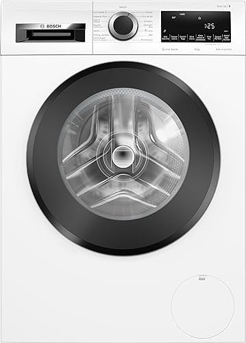 Bosch Elettrodomestici WGG144Z0IT Serie 6, Lavatrice a carica frontale, capacità 9 kg, 1400 rpm, Iron Assist: riduce le pieghe fino al 50%, sistema Anti macchia, Bianco, 60 cm