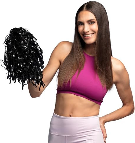 Boland - Pompons, 8 Stück, 34 cm, Puschel, Tanzwedel, Cheerleader Kostüm, Sportoutfit, High School, Football