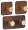 Segus Ganci Adesivi, 3 Pezzi Ganci di Bambù, Ganci Autoadesivi Legno, Ganci da Parete Adesivi, Ganci per Asciugamani in Bambù, Ganci Adesivi in Bambù Per Cappotto, Cintura, Cuffia (Marrone)