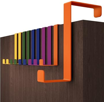 Menz Over Door Hanger – 10 pcs. Multicoloured - Coat Hooks 3.6 cm (1.4) + 4.1 cm (1.6) - Over Door Hook for Hanging Clothes, Coat Rack