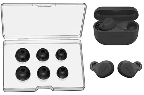 SEICHYGO Ohrstöpsel aus Memory-Schaum, kompatibel mit Jabra Elite 8 Active/7/7 Pro/75t/65t/3/4, rutschfeste Ersatz-Ohrstöpsel, keine Silikon-Ohrstöpsel, schmerzfrei und hypoallergen, 3 Paar (S/M/L)