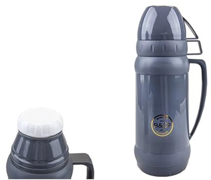 Deluxe Grey Glass Lined Thermal Flask - 1.8L, 1 Piece - Portable & Insulated, Perfect for On-The-Go Drinks