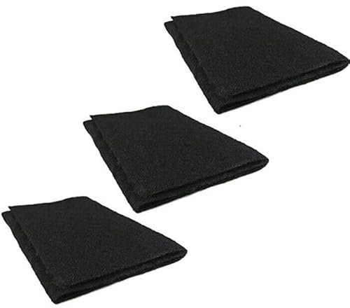 3 Pezzi Filtro per Cappa da Cucina Antigrasso, Accessori Cucina Cappa, Universale Aspirante e Ritagliabile, Assorbi Odori e Grasso, Misura 40x80 cm, Nero