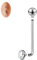 BodyAce 14G Titan Bauchnabelpiercing Bananen, Innengewinde L VCH Piercing Rings Christina Barbells, Navel Barbells Vertikal Haut Belly Piercing Schmuck [Stablänge:19mm]