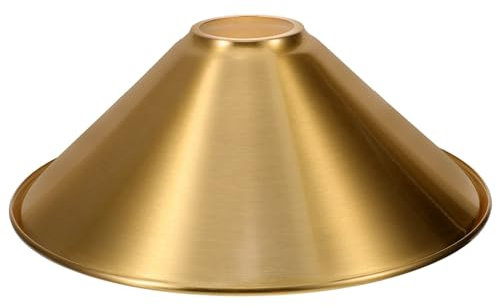 ARTIBETTER Abat-Jour En Métal Doré Abat-Jour De Plafond Conique Garde-Ampoule En Métal Industriel Vintage Couvercle De Lampe Suspendu En Métal (E27)