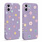 Pnakqil 2 stück Handyhülle für Apple iPhone 12 Mini 5,4, Blumen Hülle lustiges Funny Hülle Süßes Bemaltes Muster Aesthetic Design Schutzhülle Silikon Slim Stoßfest Kratzfest Case, 14