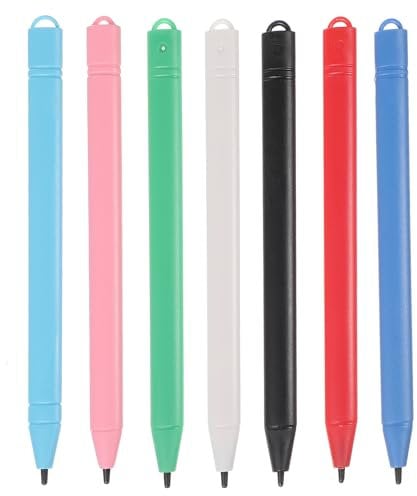 Angoily 7pcs Stylus Pens for Lcd Writing Tablets, Stylus for Drawing Boards, Kids Doodle Board, Touch Screen Pen for Touch Screens Rubber Tip