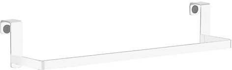 Gedy Tosca Toallero baño, Toallero sin Taladro para Colgar, Acero Inoxidable, Blanco Mate, 37 x 8,5 x 6,5