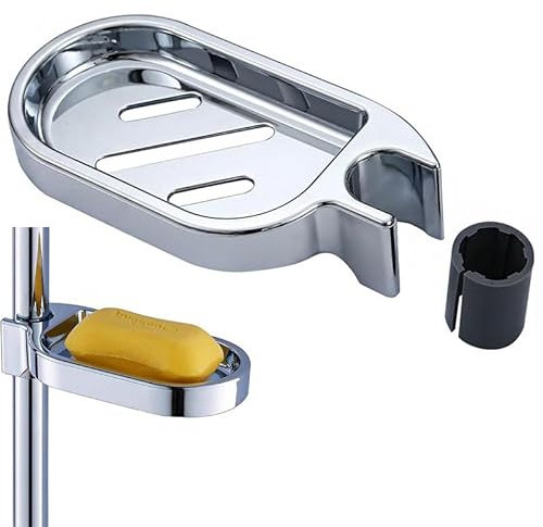 Clip-on Soap Dish Tray Holder Shower Slide Soap Plates Smooth Bathroom Bar Drop