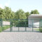 ZEYUAN Mesh-Gartentor Grün 400x175 cm Verzinkter Stahl, Gartentor, Gartentür, Gartentüren, Tor Garten, Gartentüren, Garten Tore, Flügeltore