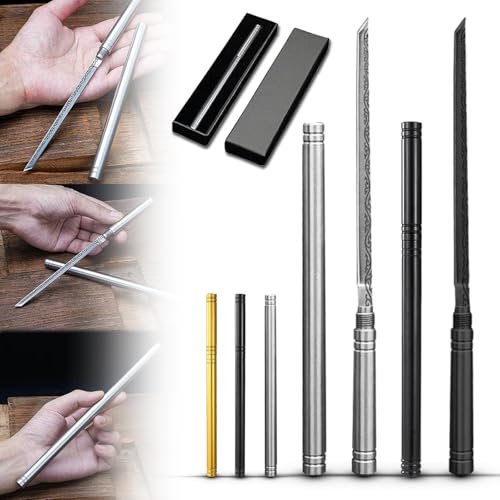 Donubiiu Tragbares Mehrzweck-Obstmesser mit Scheide – Hochwertiges Klappmesser für Outdoor & Freizeit, Obstmesser & Gemüsemesser, Leicht & Kompakt (Schwarz+Silber)