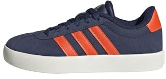 adidas Unisex Kinder VL Court 3.0 Shoes Kids, Dark Blue/Impact orange/Gold met., 39 1/3 EU