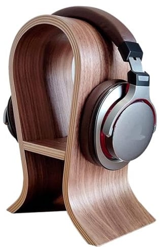Headset Stand Walnut Finish Gaming Headphone Display Creative Computer Put Earphone Shelf PC Gaming Headphone Stand