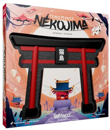 NEKOJIMA, Nekojima Torii Pack ENG - Erweiterung zum innovatives Geschicklichkeitsspiel Nekojima mit Glückskatze Maneki-neko und dem Torii, Vielseitig und spannend, Für 1–5 Spieler ab 7 Jahren