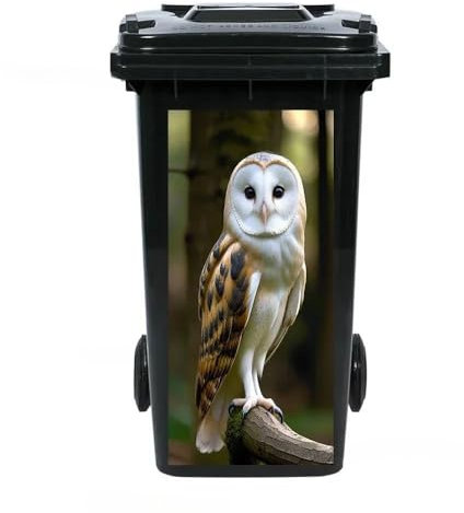 PLMOKI Animal Frog Horse Self-Adhesive Dustbin Stickers, Eco-Friendly Waterproof Wheelie Bin Decals,Outdoor Household Decoration Large Decal